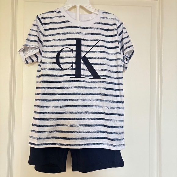 Calvin Klein Kids 2-Piece Classic Logo T-Shirt and Shorts 7T - Picture 1 of 13